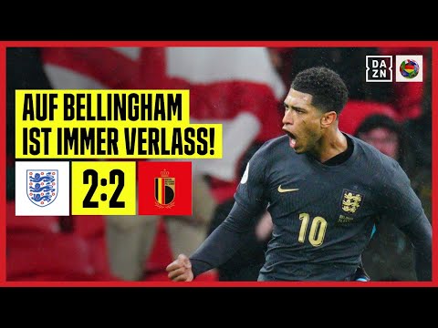 90+5! Bellingham rettet Three Lions das Remis: England - Belgien 2:2 | Testspiel | DAZN Highlights