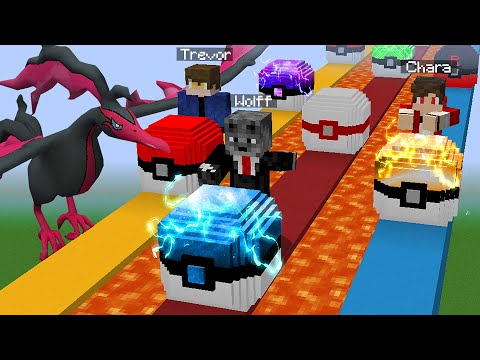 Corrida de Pokemon com 1000 Lucky Pixelmon DIFERENTES e NOVAS com os NOVOS Pokémon no Minecraft