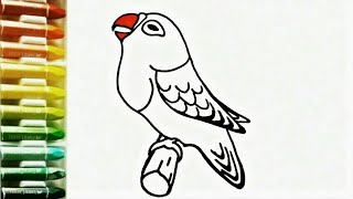 Cara Menggambar Burung Lovebird