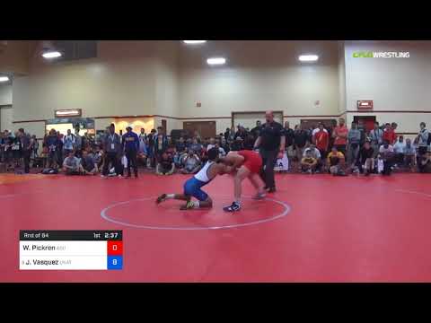 2018 Marine Corps US Open/UWW Junior Freestyle 65 Rnd Of 64 - William Pickren (ASU) Vs. Jesse Vasq