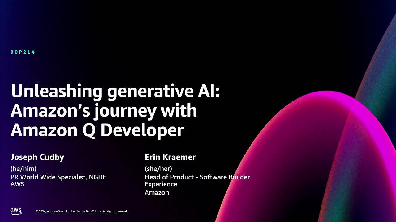 AWS re:Invent 2024 - Unleashing generative AI: Amazon’s journey with Amazon Q Developer (DOP214)