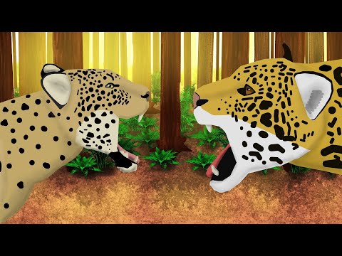 Leopard vs Jaguar - Animal Fight Animation / Pivot Animator