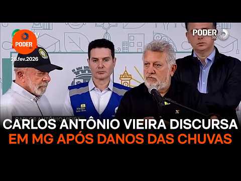 Carlos Antônio Vieira discursa em Minas Gerais após danos das chuvas