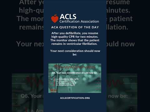ACA Question of the Day | ACLS Megacode 4 Challenge #6 #megacode #acls #aclscertification