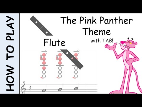 How to play Pink Panther on Flute | Sheet Music with Tab
