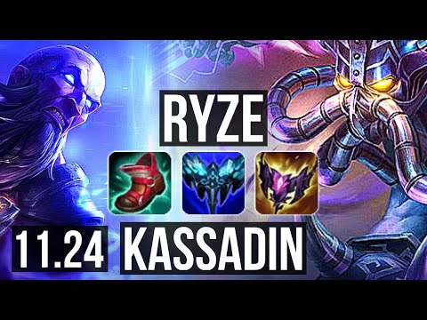 RYZE vs KASSADIN (MID) | 8/1/7, Legendary | KR Diamond | 11.24