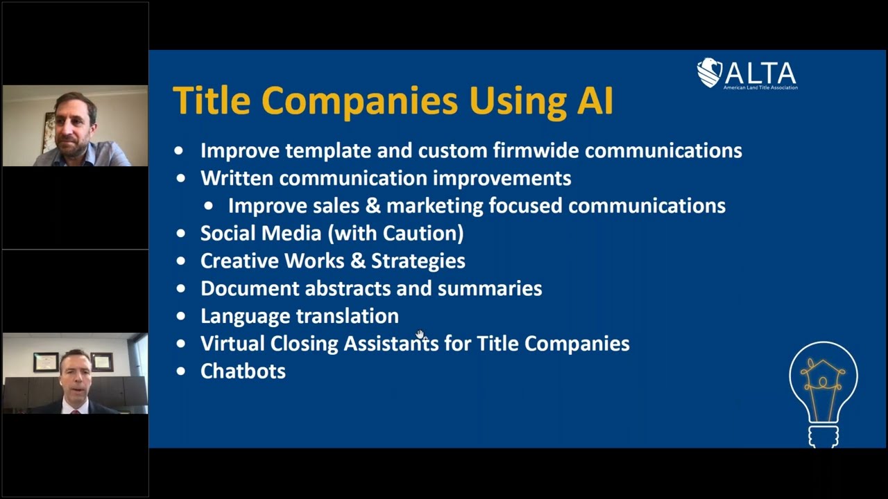 Real life Uses of AI in Title