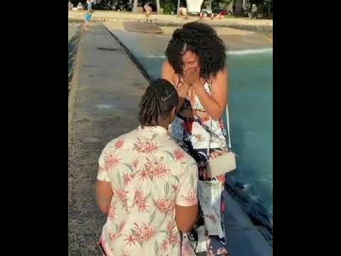Surprise proposal ideas in Hawaii  - Jovan proposes to Mela at the beach in Hawaii