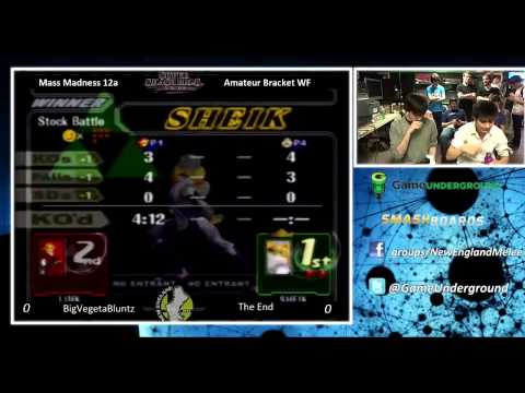 Mass Madness 12a - BigVegetaBluntz vs The End SSBM Amateur Bracket Winners Finals - 1 / 2