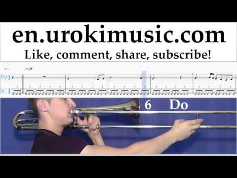 How to Play Trombone Schubert - Ave Maria Tabs Part#2 um-b352