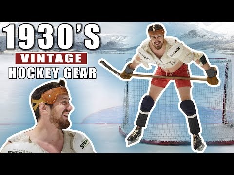Hockey Skills Competition with VINTAGE gear from the 1930's