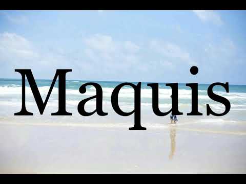 How To Pronounce Maquis🌈🌈🌈🌈🌈🌈Pronunciation Of Maquis