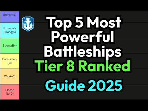 Top 5 Most Powerful Battleship Picks in Tier 8 Ranked Battles Season | World of Warships