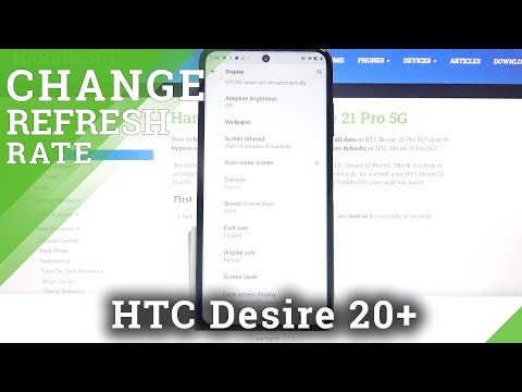 How to Correct Display Settings – Refresh Rate Option on HTC Desire 21 Pro