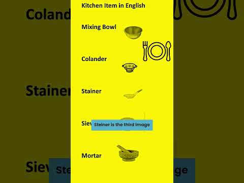 Kitchen Items in English  #shorts #video #viralvideo #english #ielts #language #trending #vocab #yt