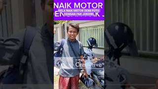 Download lagu WILLING TO RIDE A MOTORCYCLE FOR A PHOTO WITH MR. JOKOWI #jokowi​ #jokowidodo​ #fotojokowi​ #antr... mp3