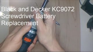 Black and Decker KC9072 Screwdriver Battery Replacement