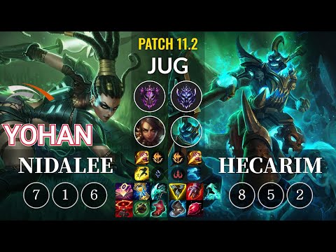 HLE yoHan Nidalee vs Hecarim Jungle - KR Patch 11.2