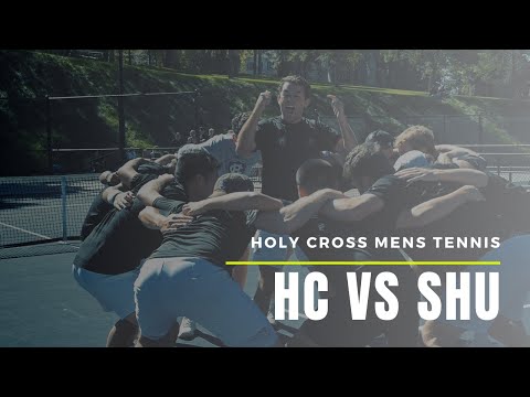 Holy Cross vs Sacred Heart Mens Tennis College Highlight