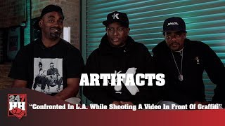 Artifacts - Confronted In L.A. While Shooting A Video In Front Of Graffiti (247HH Exclusive)