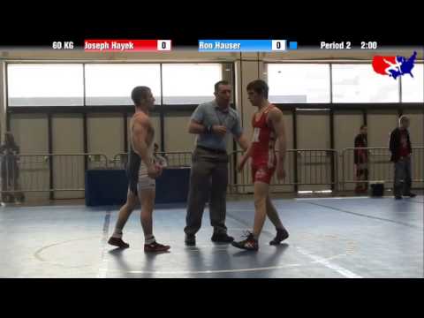 Joseph Hayek vs. Ron Hauser at 2013 Junior Nationals - FILA - GR