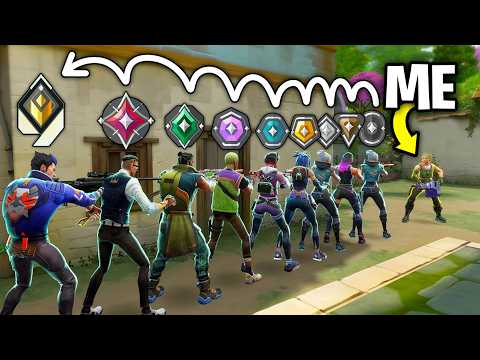 1v1ing Every Rank In Valorant... Which is the HARDEST?