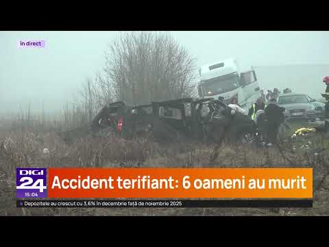 Momentul accidentului de pe DN6, în Timiș. Microbuzul transporta cetățeni greci spre Franța