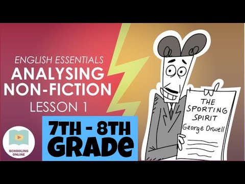 How to Analyse Non Fiction |  Grade 7 and 8 (Stage 4) | Lesson 1