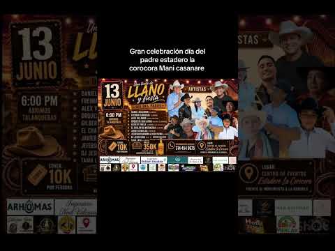 Celebración día del padre estadero la corocora Mani casanare 13 de junio 