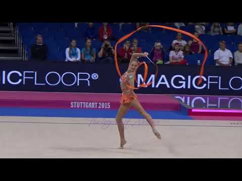 Elizaveta NAZARENKOVA (UZB) ribbon - 2015 Stuttgart worlds Qualifs