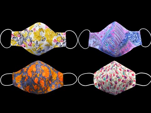 4 Very Easy Face Mask Sewing Tutorial in One Video 😷