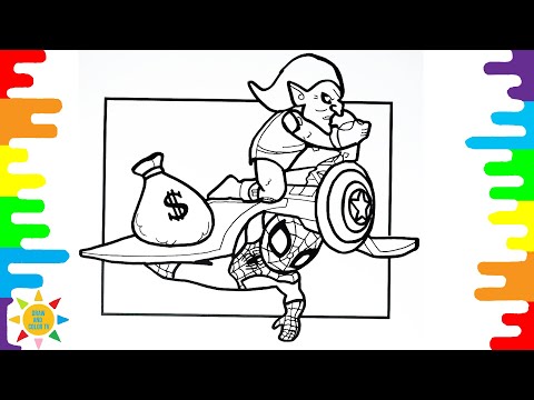 SPIDERMAN Fights GOBLIN Coloring Page | Disfigure - Hollah! | Disfigure - Blank [NCS Release]