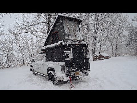 Winter Truck Camping In Alaska - 4x4 Overlander Camper