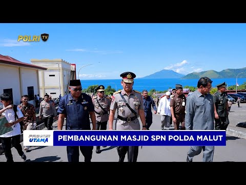 KAPOLDA MALUT BERSAMA FORKOPIMDA LETAKKAN BATU PERTAMA PEMBAGUNAN MASJID SPN POLDA MALUKU UTARA
