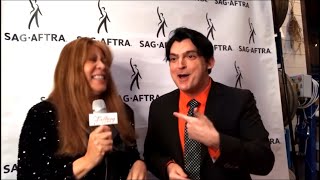Deborah Gaffney interviews Evan King at Austin SAG Awards Screening Party 2025