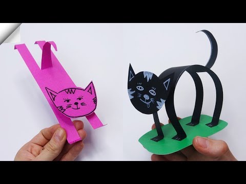 Cute Paper CAT Moving paper toys Paper crafts