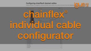 How to use the igus® individual cable configurator