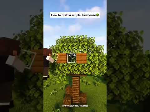 Minecraft: Simple Treehouse Base | #shorts