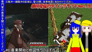活断層達のマインクラフトVer1.55#8 農業開始と地図作りのはずが【VOICEVOX実況、COEIROINK実況】