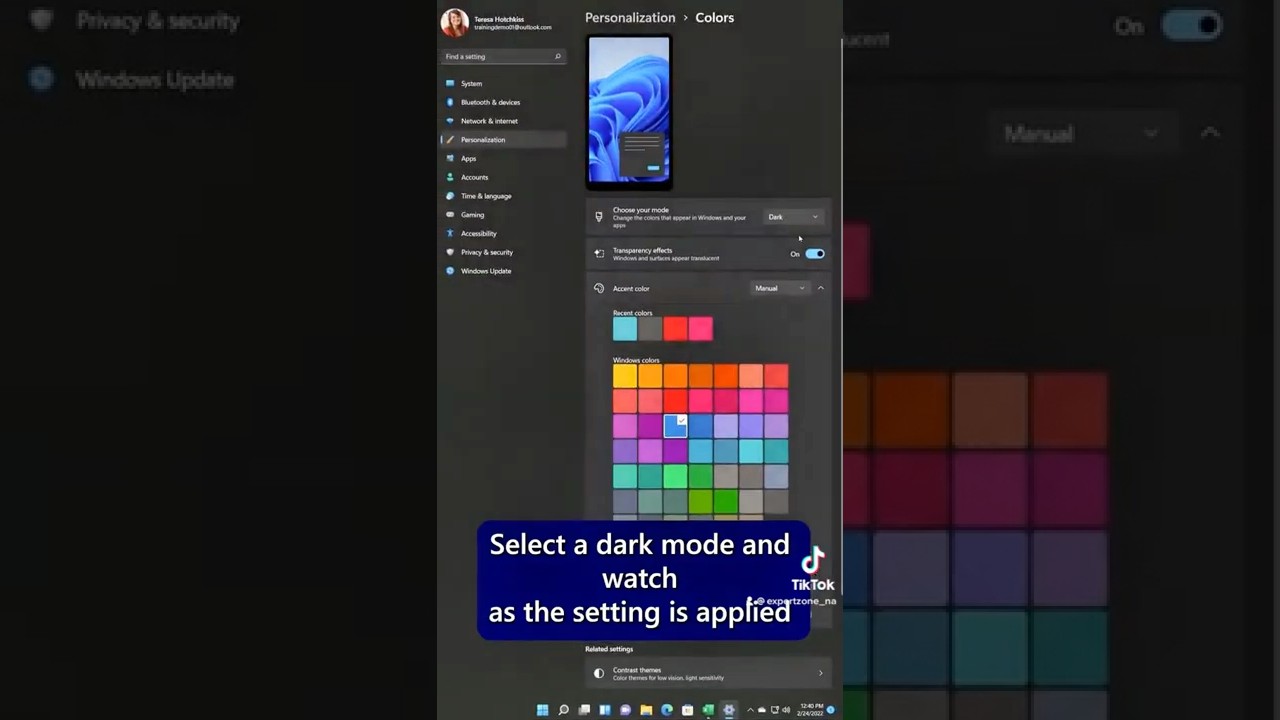 Windows 11 Dark Mode #Shorts