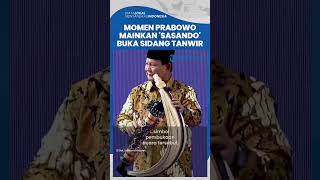 Momen Prabowo Tampil Unik Mainkan Alat Musik Sasando saat Buka Sidang Tanwir Muhammadiyah di NTT