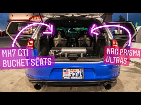 MK7 GTI BUCKET SEATS! NRG PRISMA Ultra Bucket Seat INSTALL & REVIEW