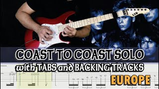 EUROPE COAST TO COAST GUITAR SOLO with GP7 TABS and BACKING TRACK by ALVIN DE LEON 2020