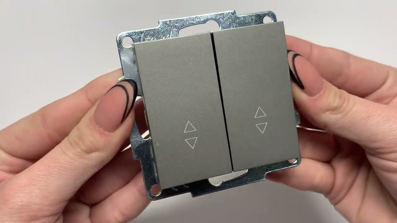 Выключатель двухклавишный проходной LEZARD Vesna серый 742-3588-106