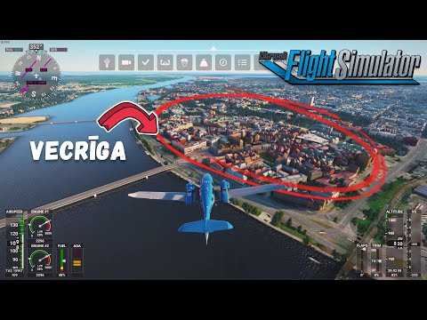 ► Microsoft Flight Simulator 2020 - pāri Rīgai, Latvija, aiziešana no Spilves (EVRS)- 4K- RTX 2080