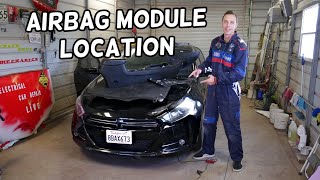 AIRBAG MODULE LOCATION REPLACEMENT DODGE DART, CHRYSLER 200