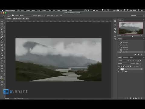Concept Art -1 | Clouds & Atmosphere Painting Tutorial   Digital Painting Basics