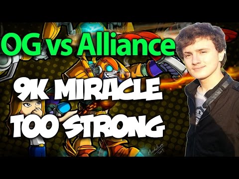 OG vs Alliance - Miracle- 9011 MMR So Strong Rage Dota 2 Gameplay