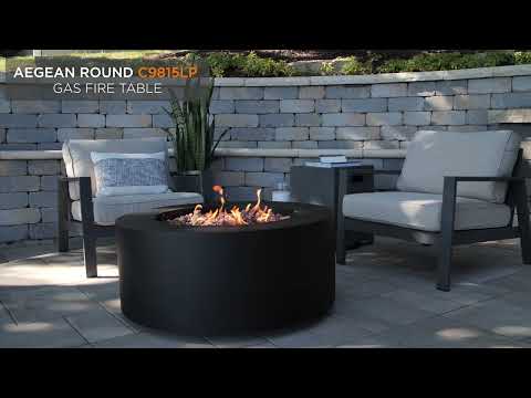 Real Flame - 36" Aegean Round Propane Fire Table