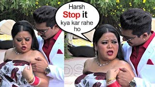 Bharti Singh SHOUTS On Haarsh Limbachiyaa During Their 1st WEDDING Anniversary Celebrations video